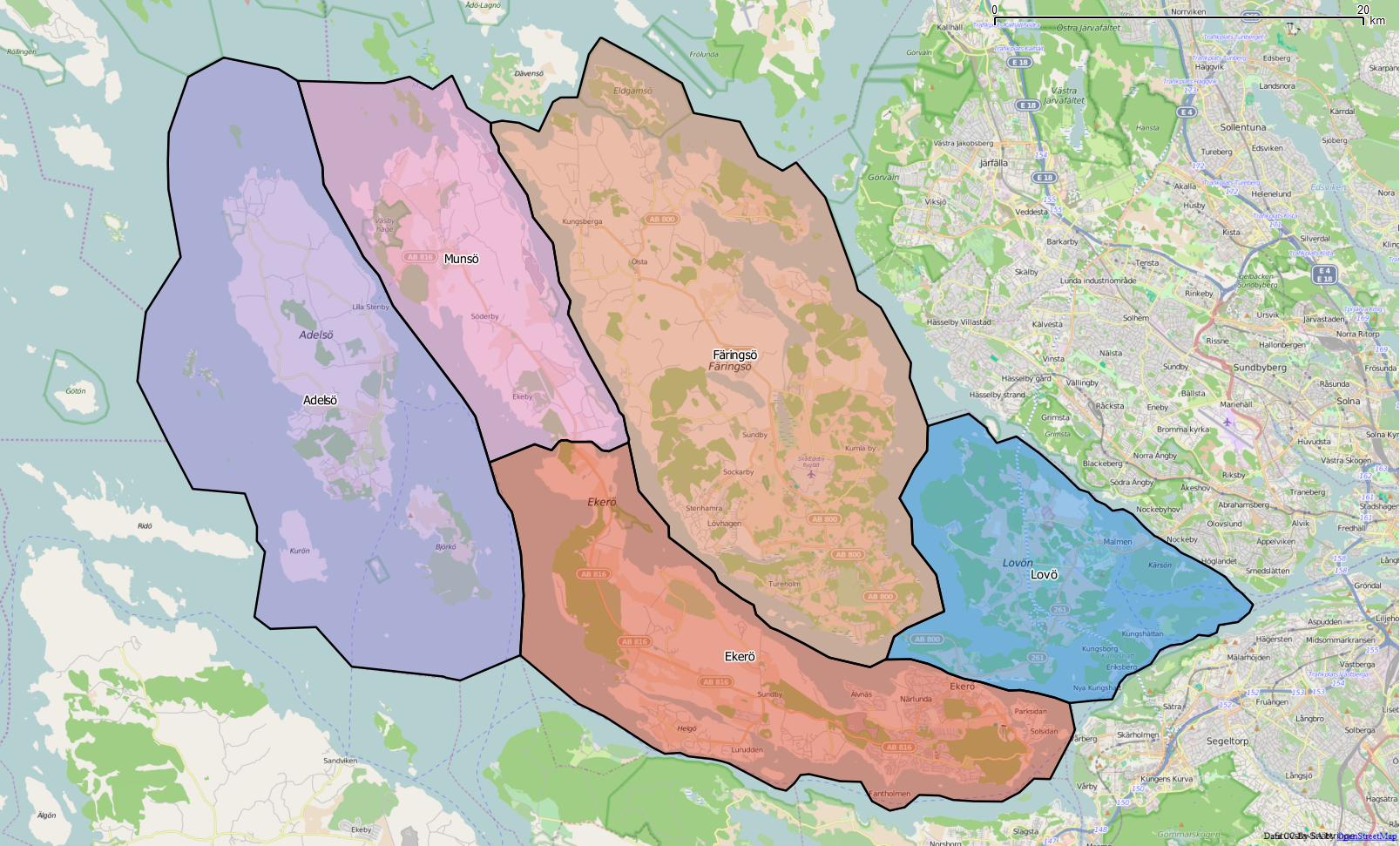 Distrikt i Ekerö kommun