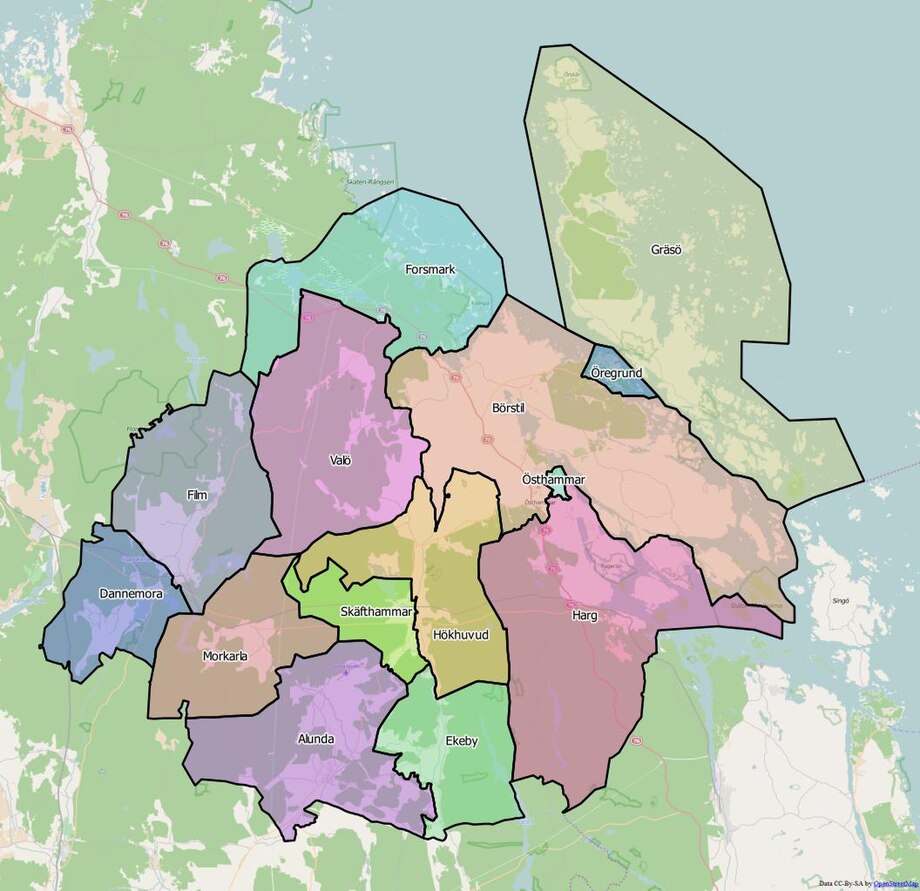 Distrikt i Östhammars kommun