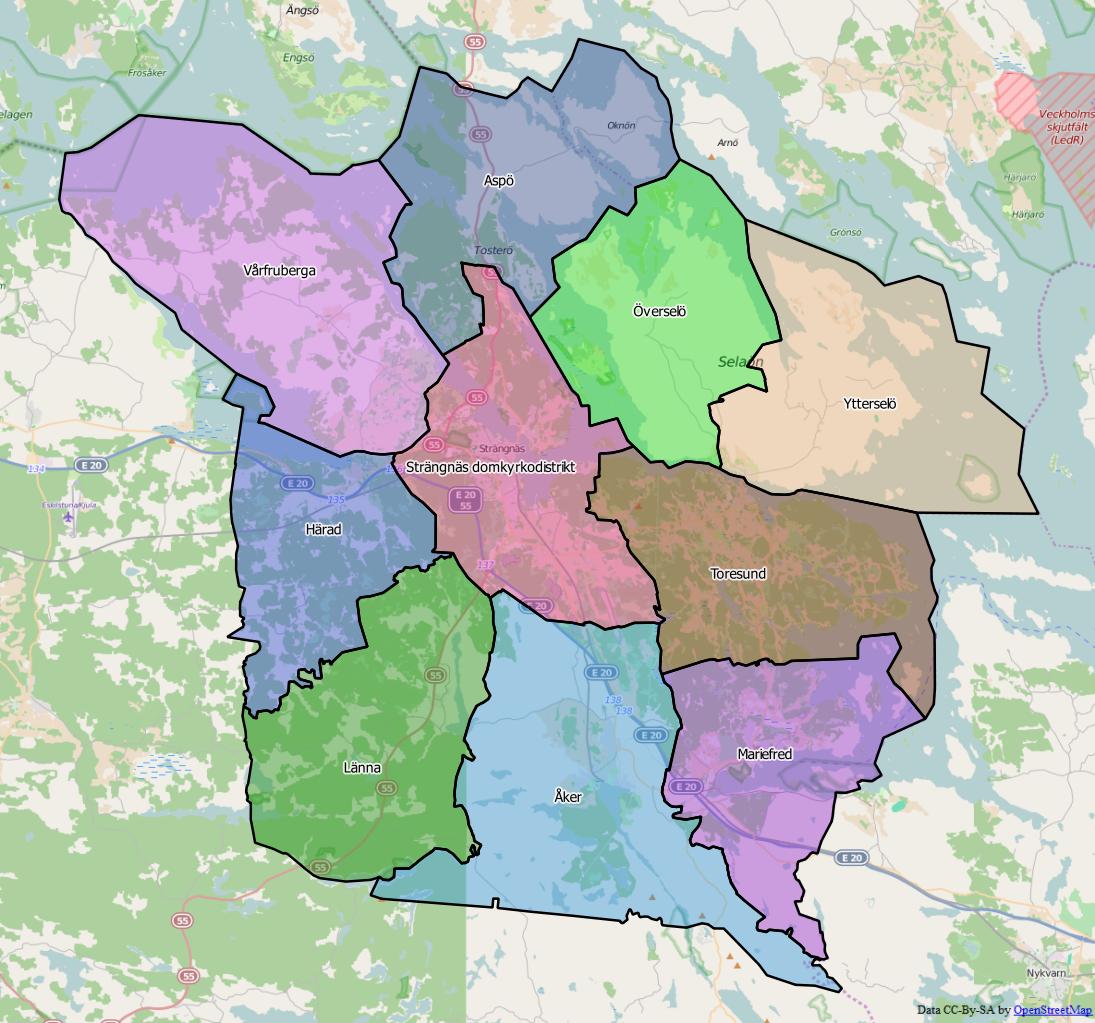 Distrikt i Strängnäs kommun