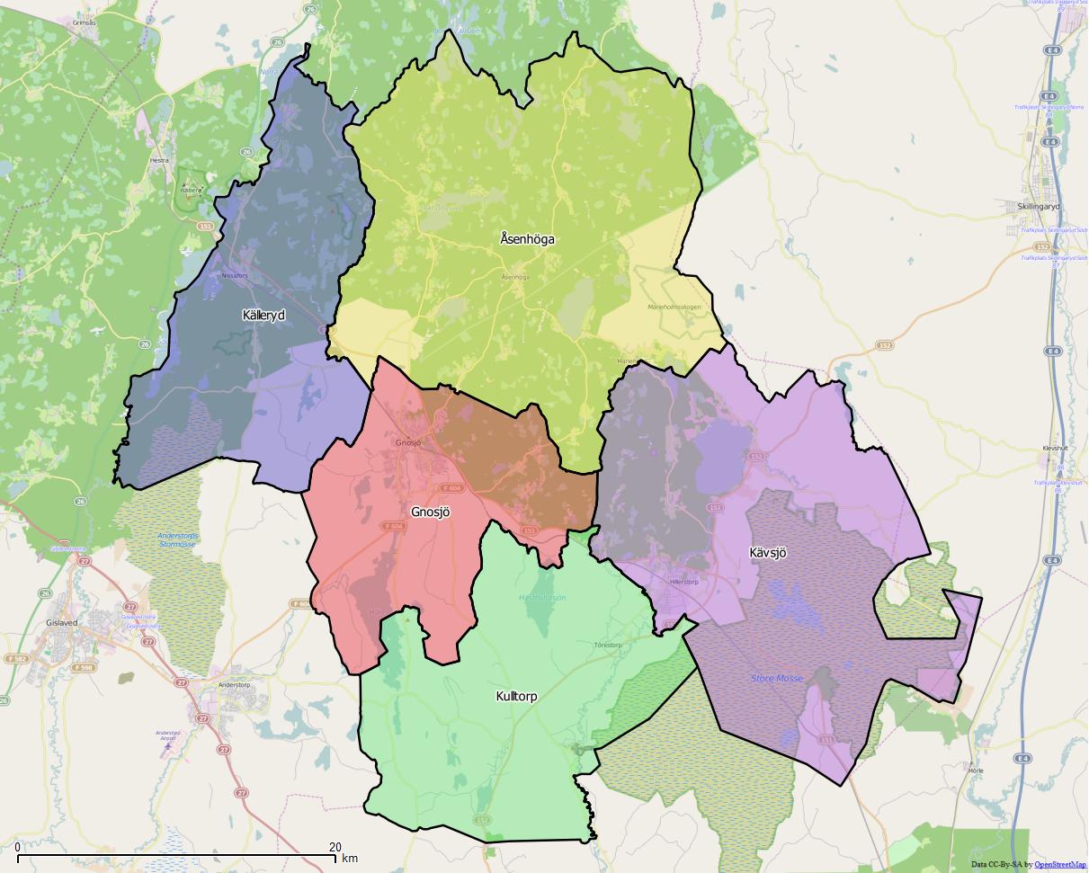 Distrikt i Gnosjö kommun