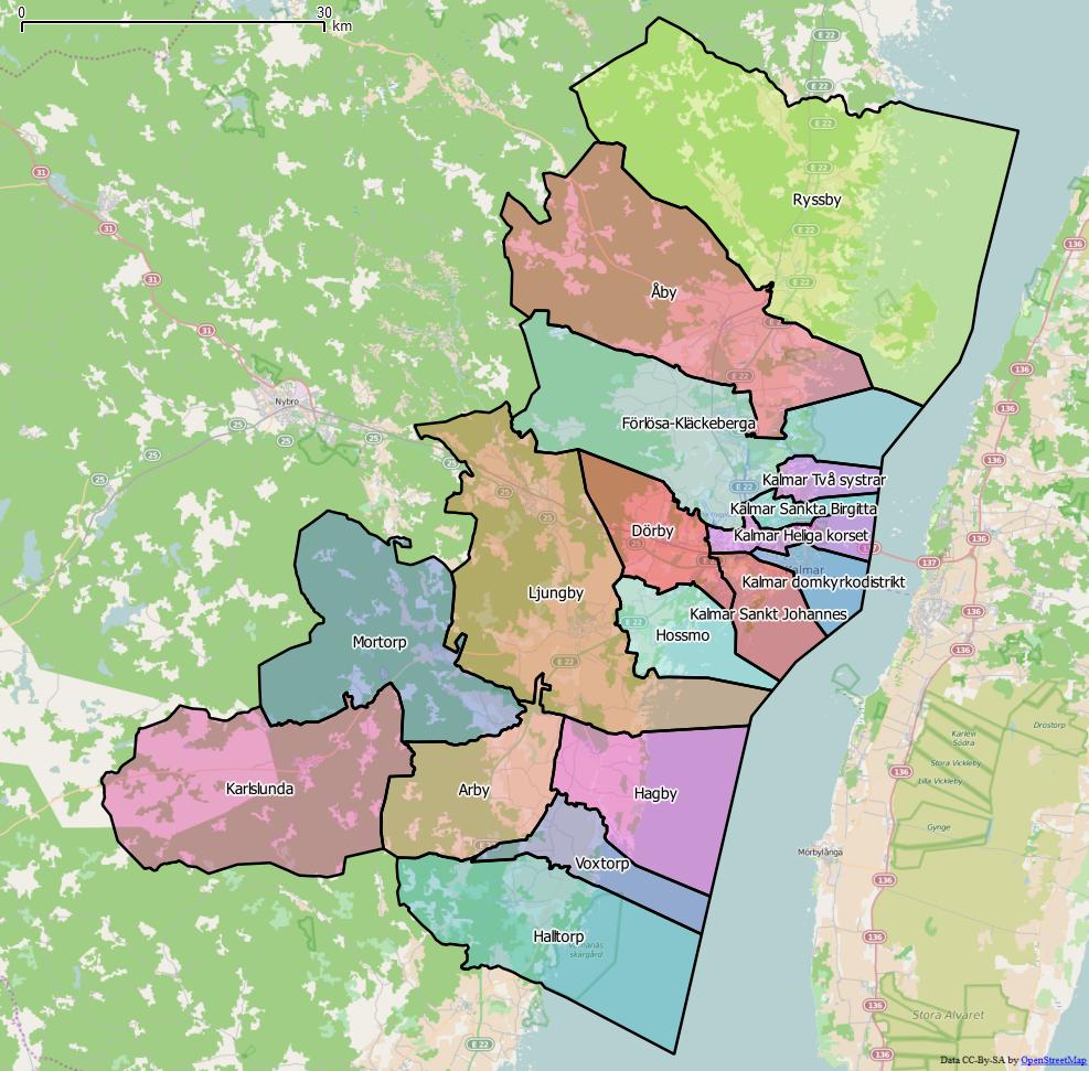 Distrikt i Kalmar kommun
