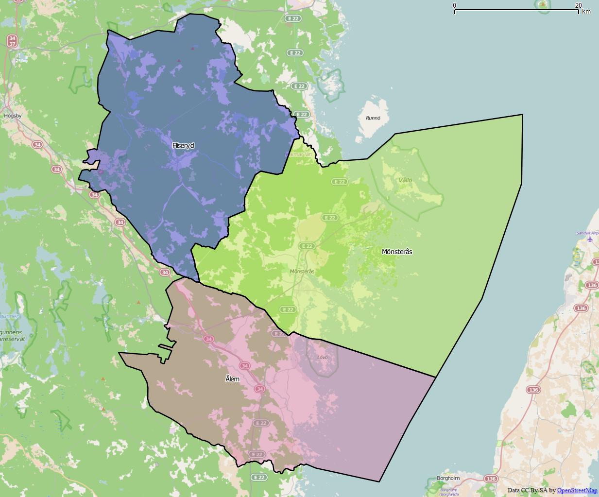 Distrikt i Mönsterås kommun