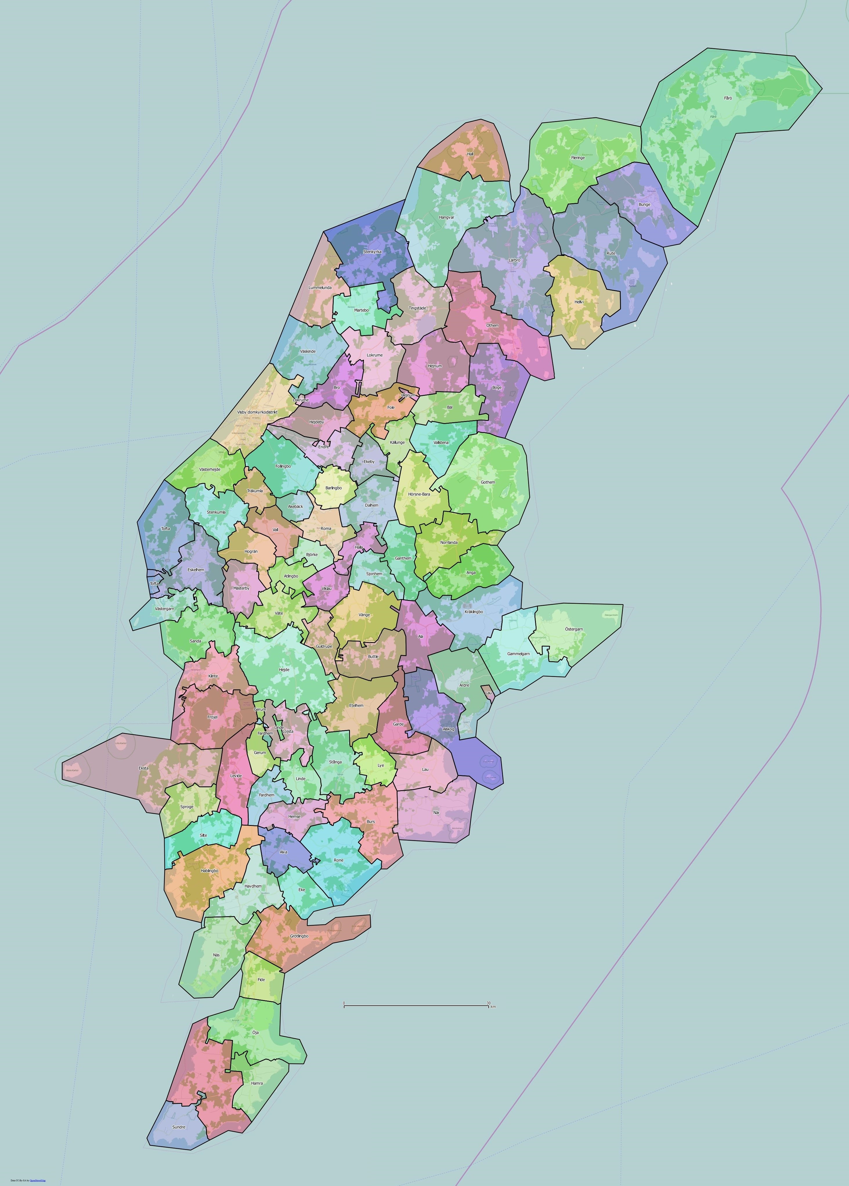 Distrikt i Gotlands kommun