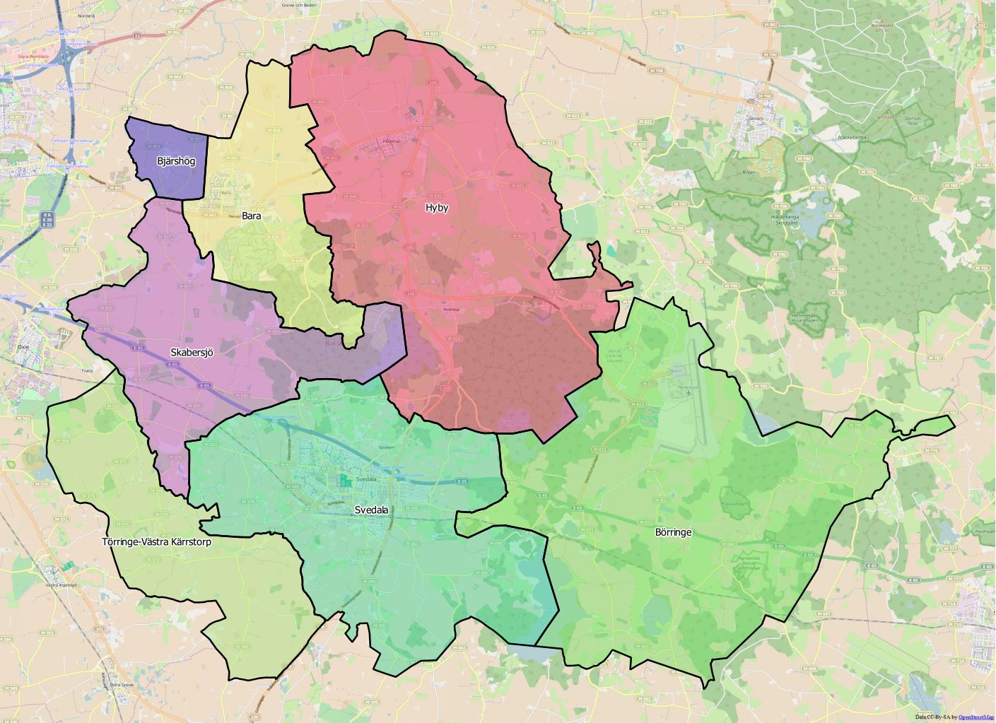 Distrikt i Svedala kommun