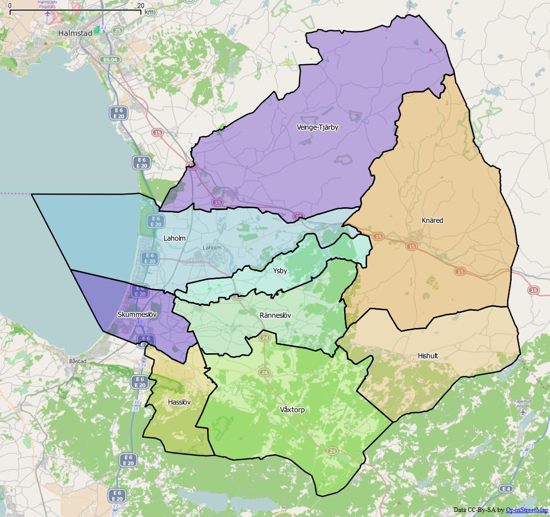 Distrikt inom Laholms kommun