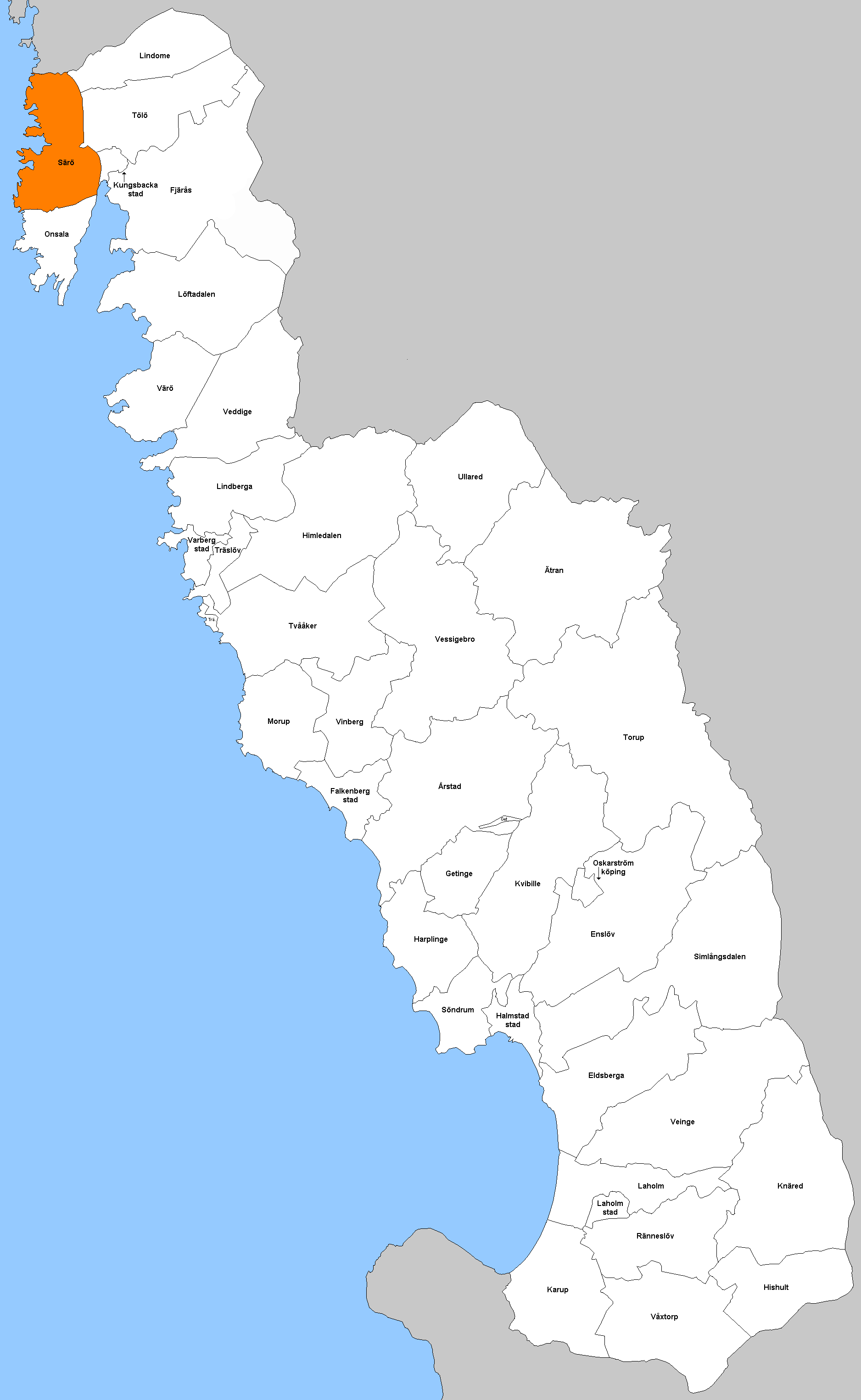 Särö landskommun i Halland
