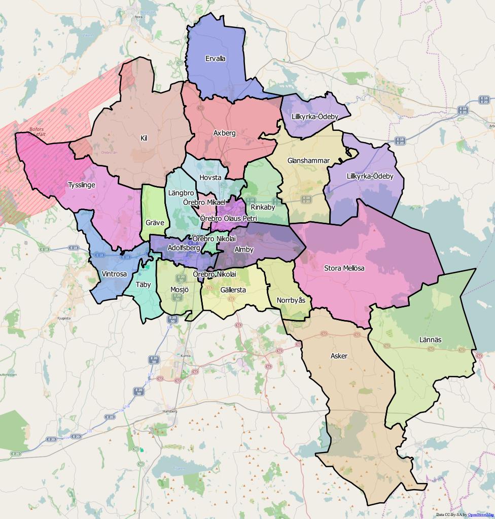 Distrikt i Örebro kommun