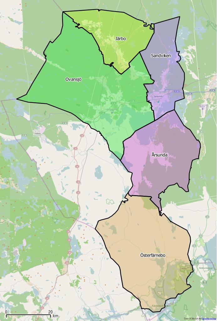 Distrikt i Sandvikens kommun