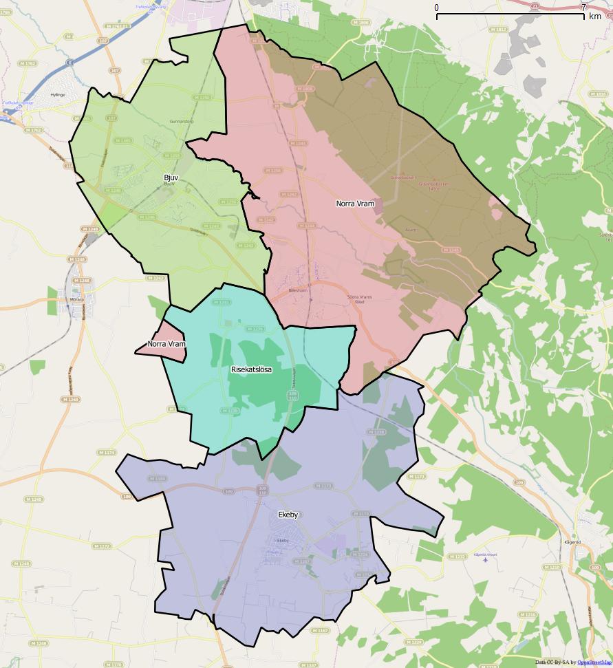 Distrikt i Bjuvs kommun
