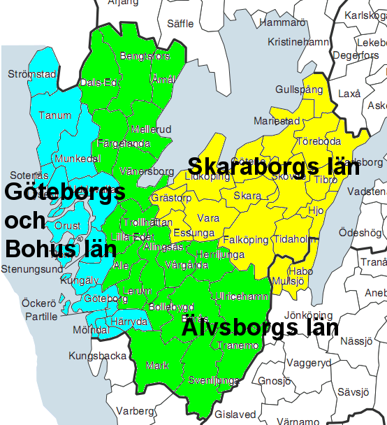 Göteborg och Bohuslän i Västra Götaland län