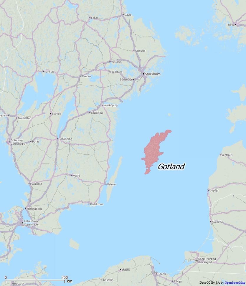 Gotland i Östersjön