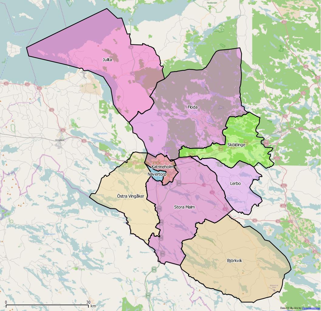 Distrikt i Katrineholms kommun