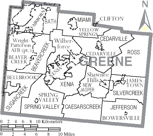 Townships i Greene county