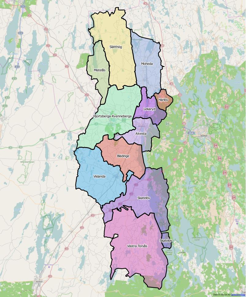 Distrikt i Alvesta kommun