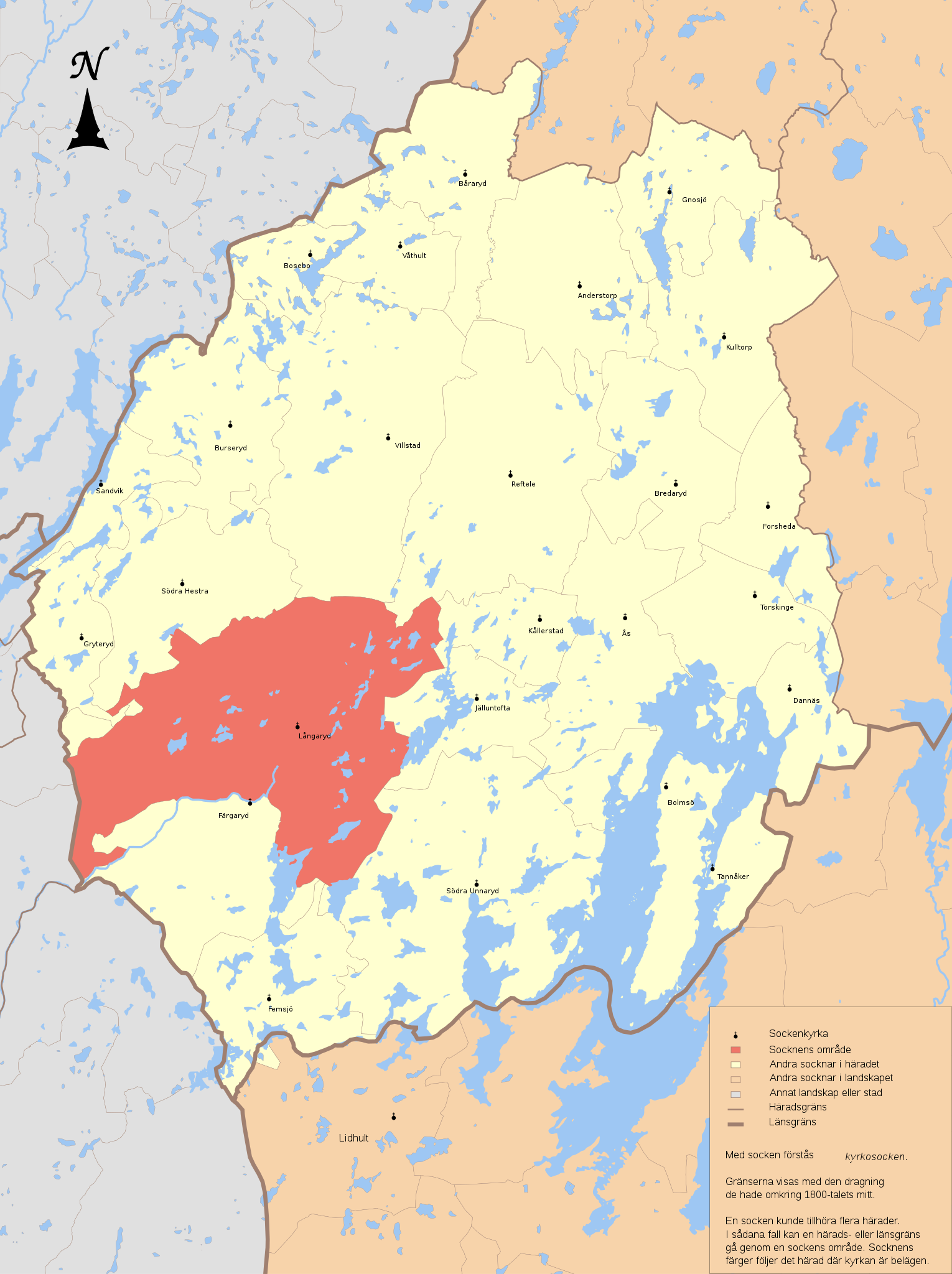 Långaryd socken i Västbo härad