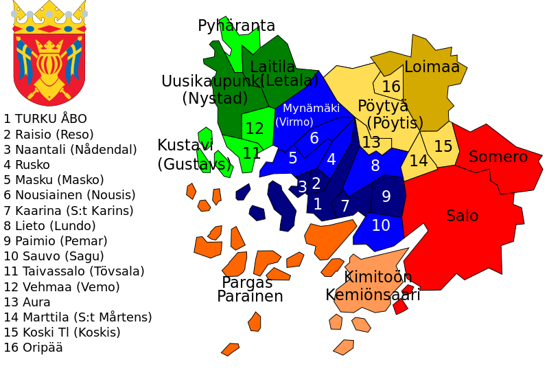 Kommuner i Egentliga finland