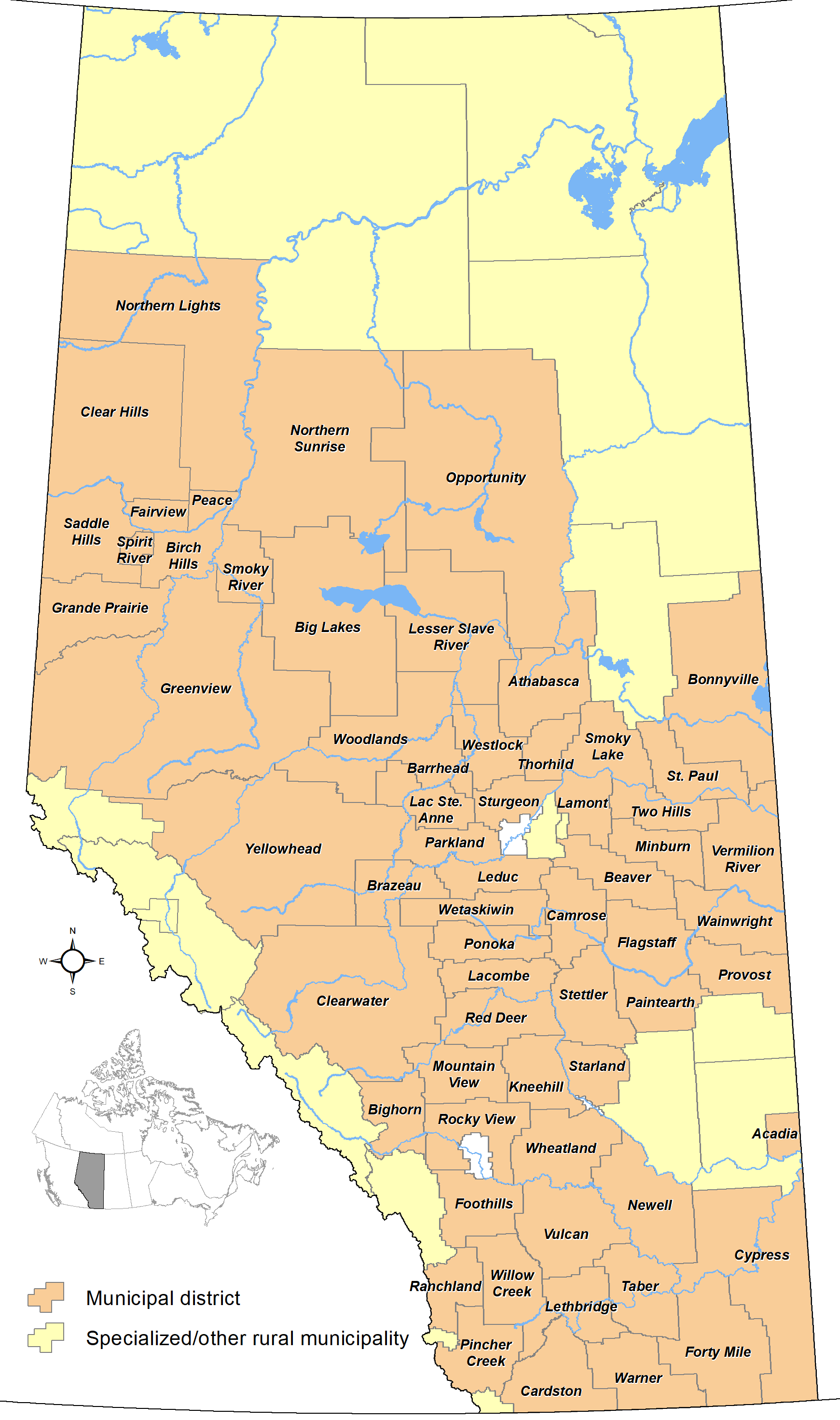 Albertas 63 förvaltningsdistrikt
