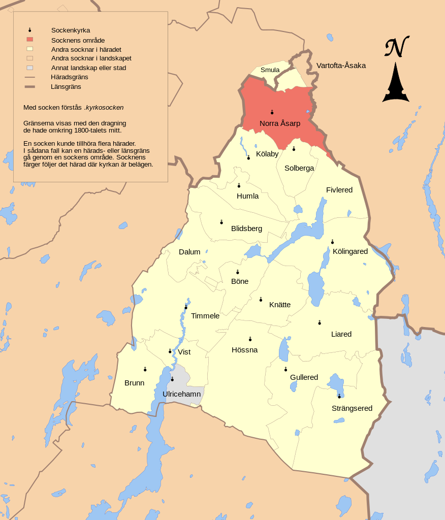 Norra Åsarps socken i Redvägs härad