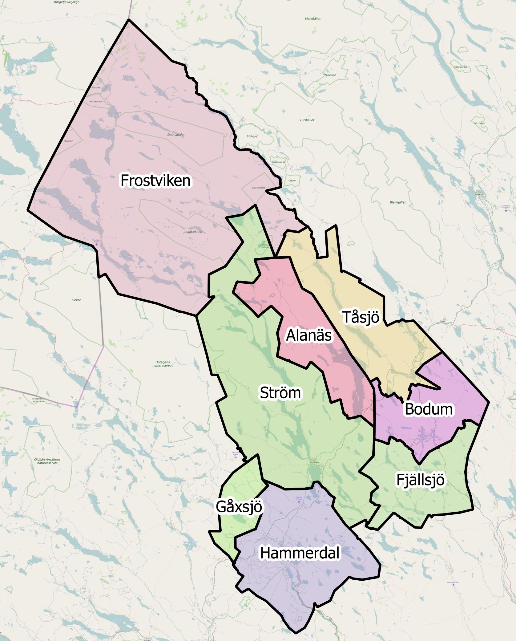 Distrikt i Strömsunds kommun