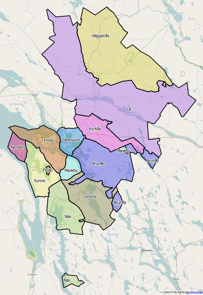 Distrikt inom Östersunds kommun