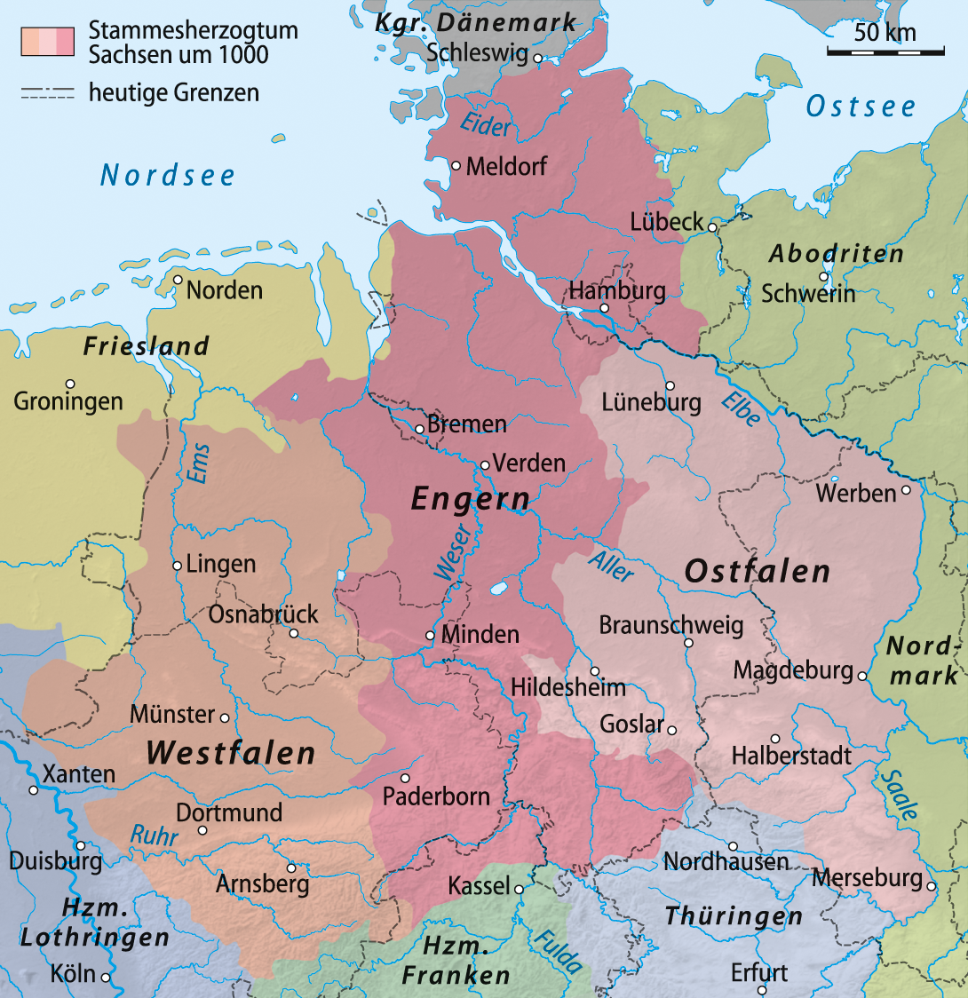 Westfalen år 1000