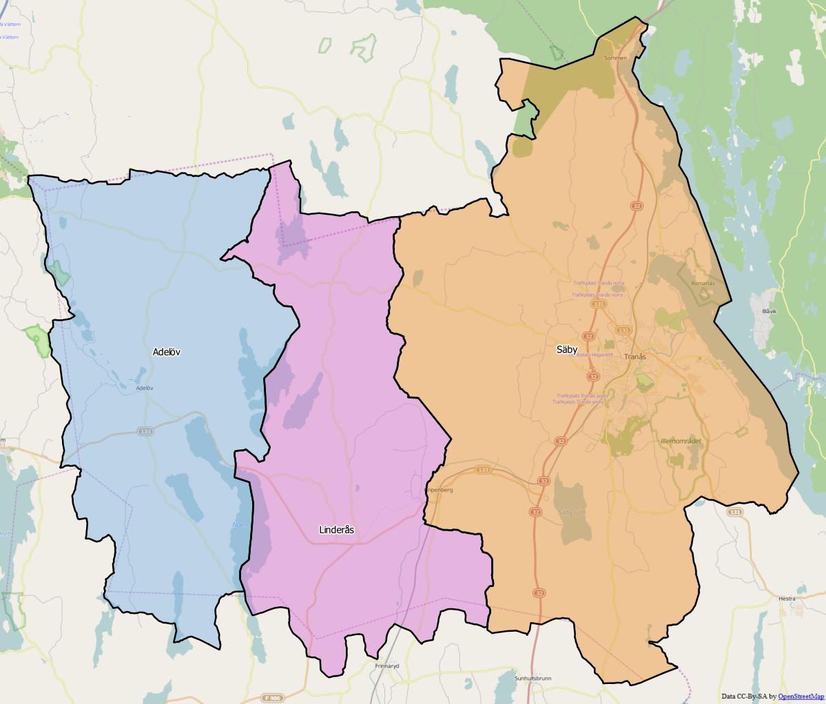 Distrikt i Tranås kommun