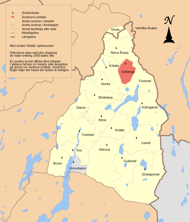 Solberga socken i Redvägs härad