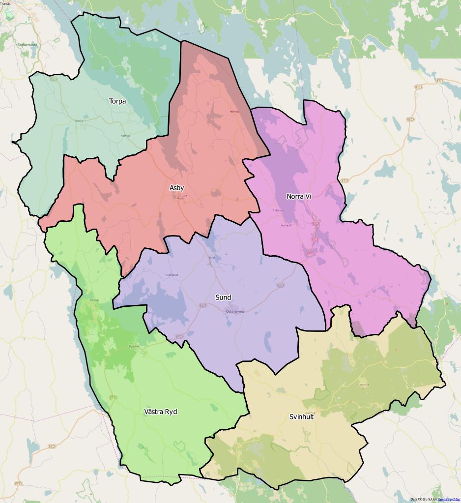 Distrikt i Ydre kommun