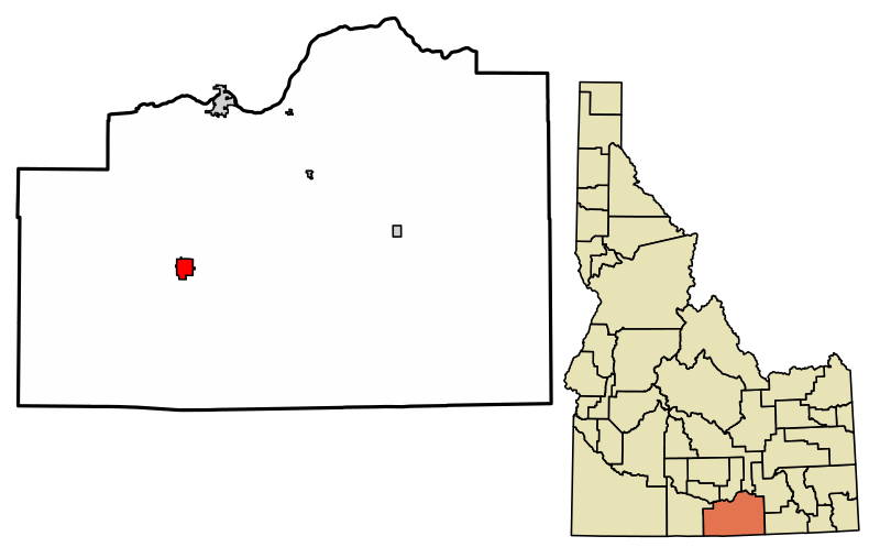 Oakley city i Cassia county