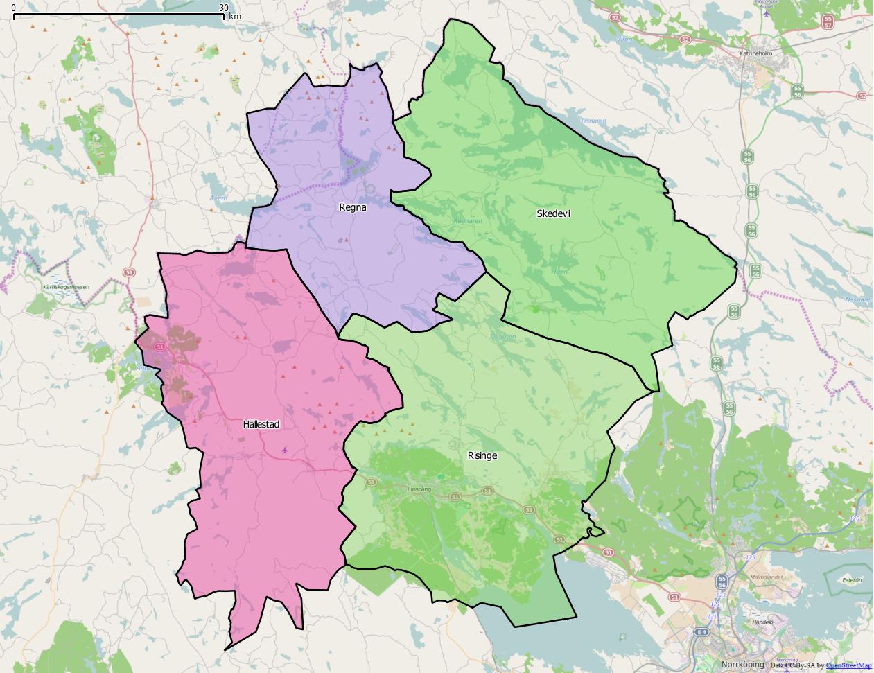 Distrikt i Finspångs kommun