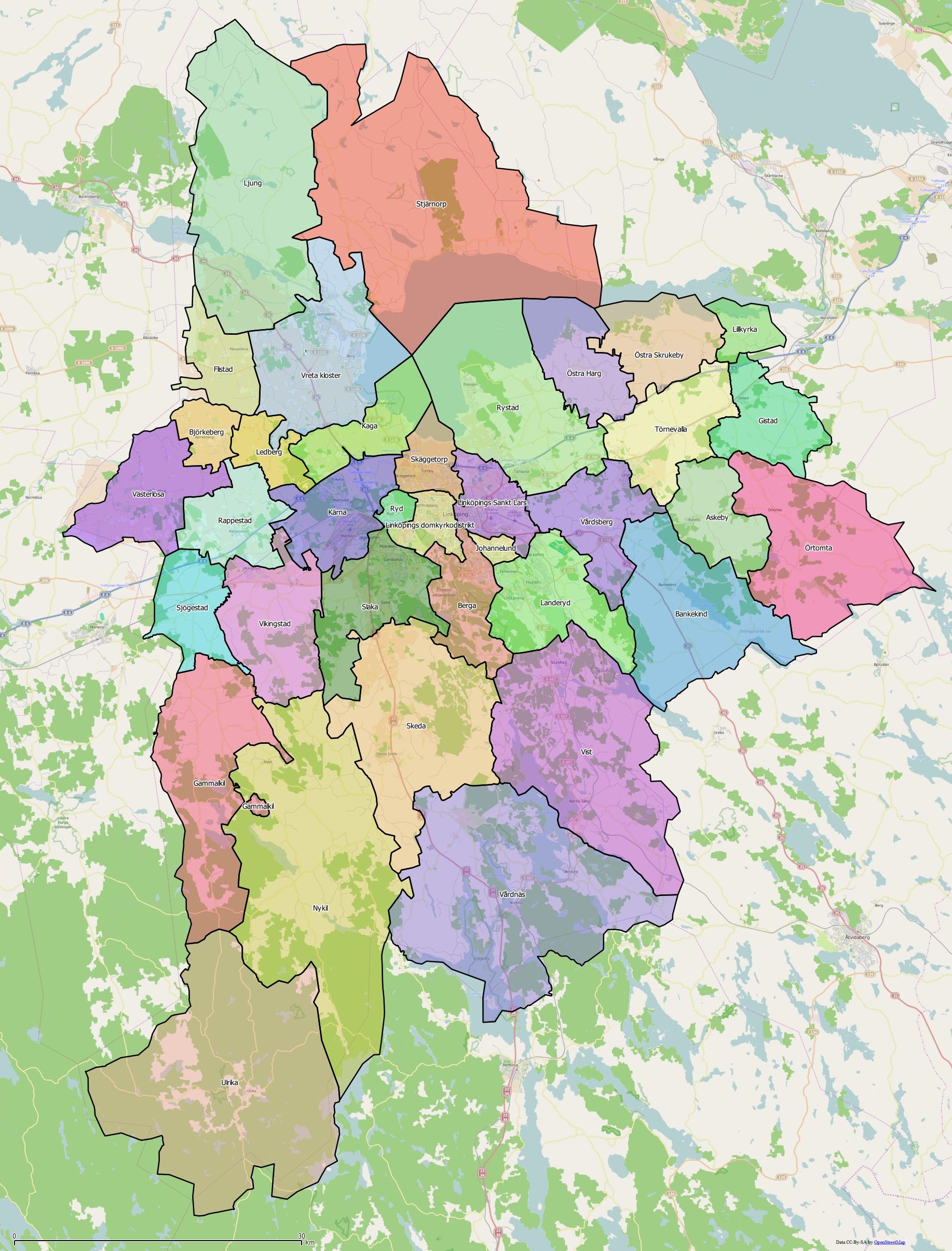 Distrikt i Linköpings kommun