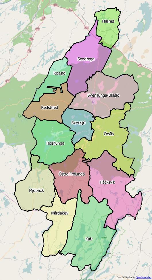 Distrikt i Svenljunga kommun