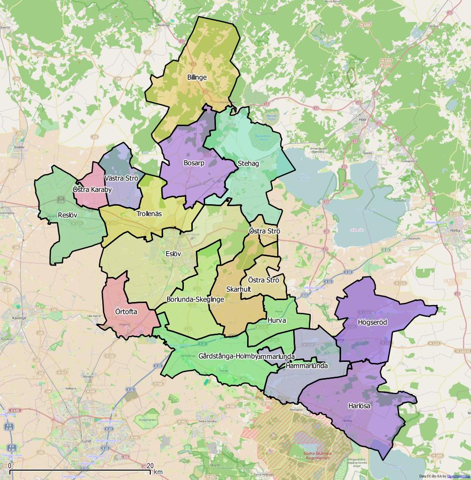 Distrikt i Eslövs kommun