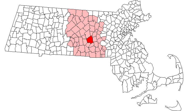 Worcester city i Worcester county i Massachusetts