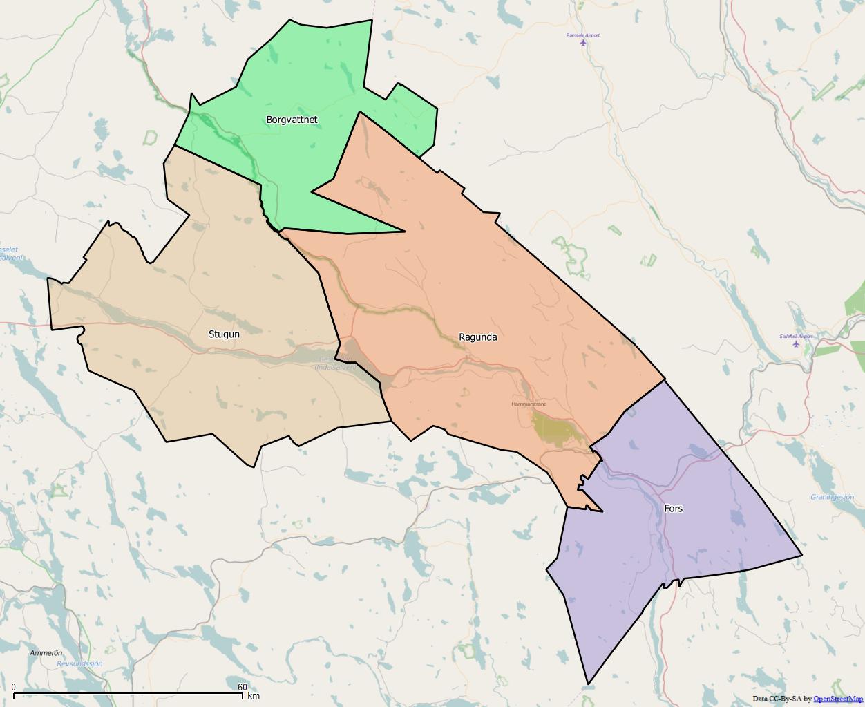 Distrikt i Ragunda kommun