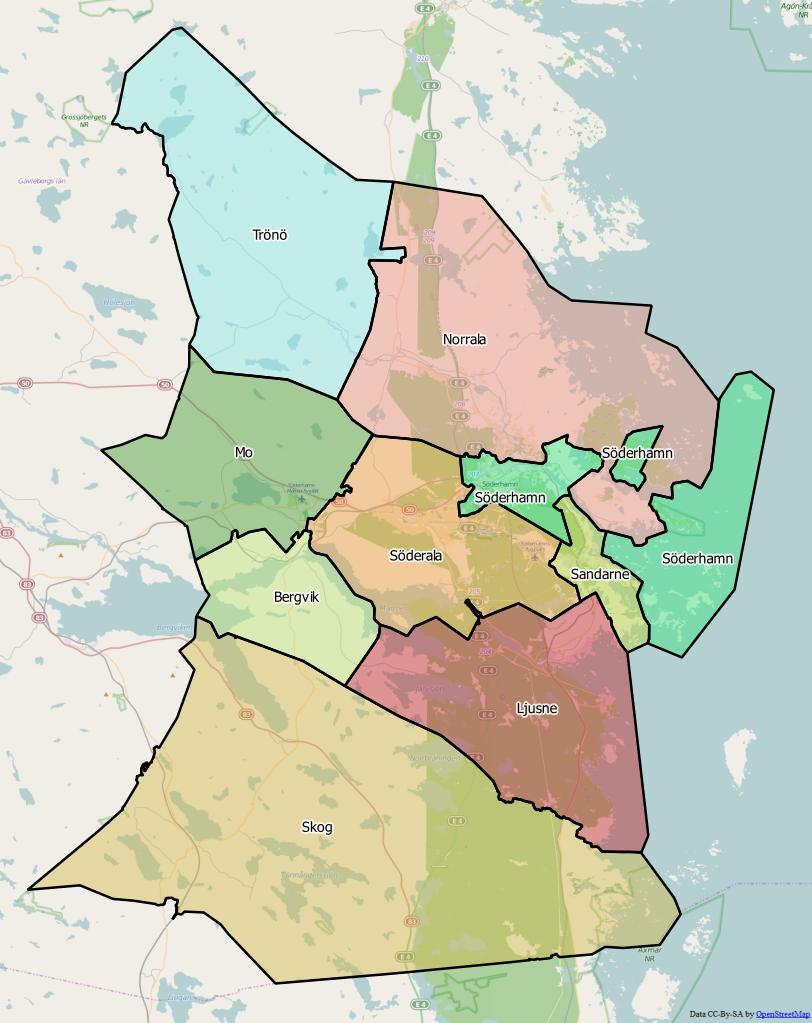 Distrikt i Söderhamns kommun