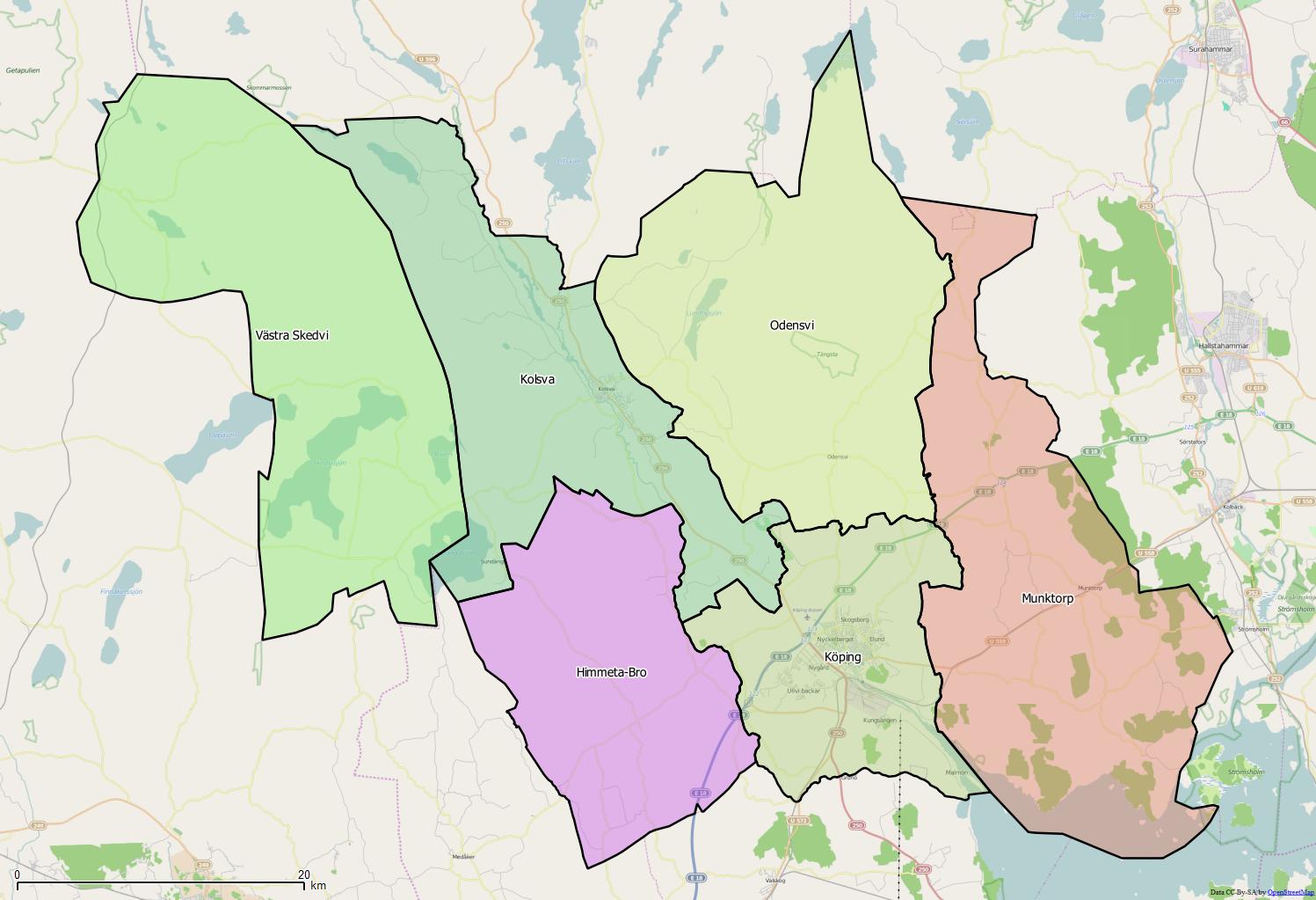 Distrikt i Köpings kommun