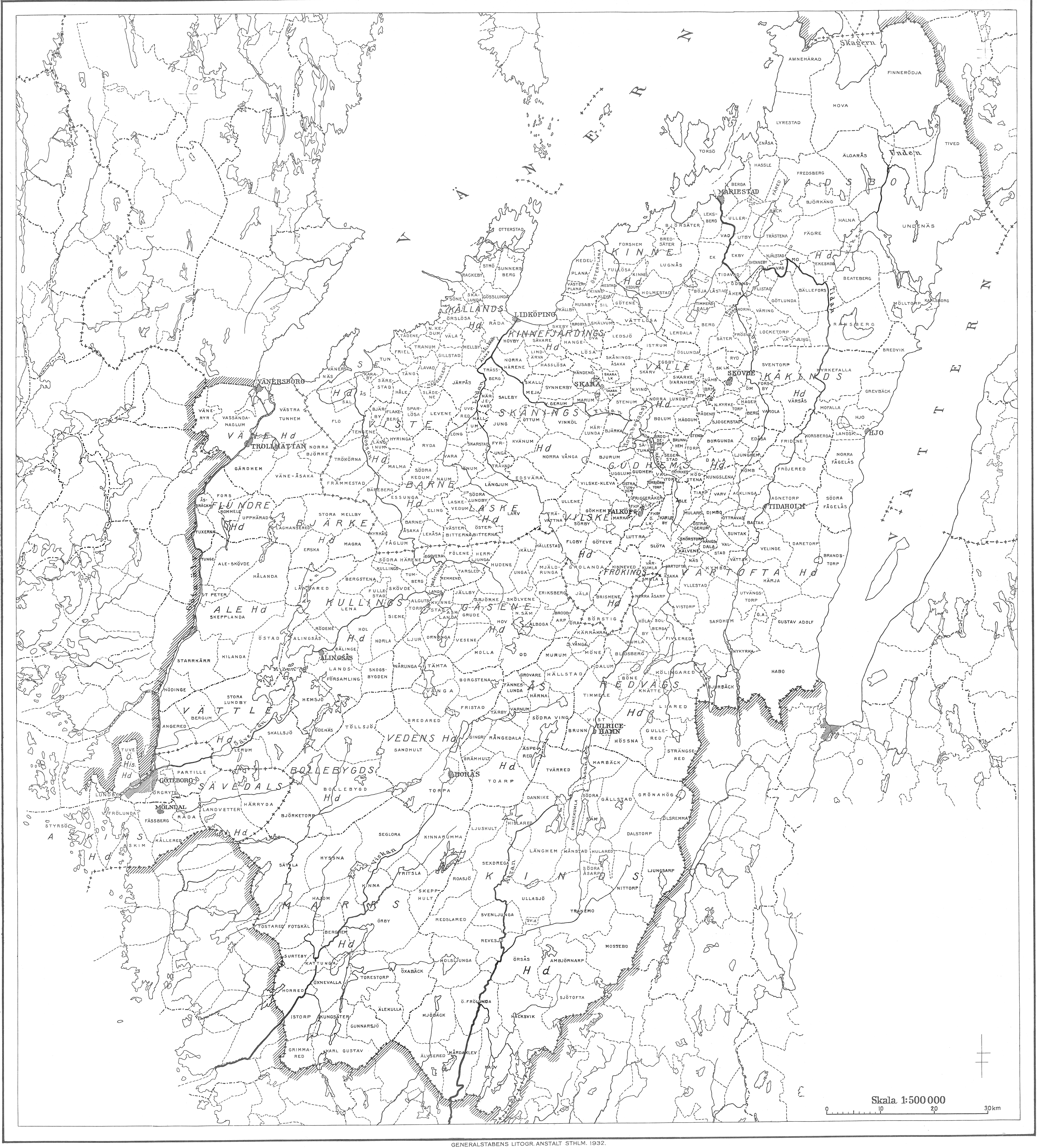 Västergötlands socknar 1932