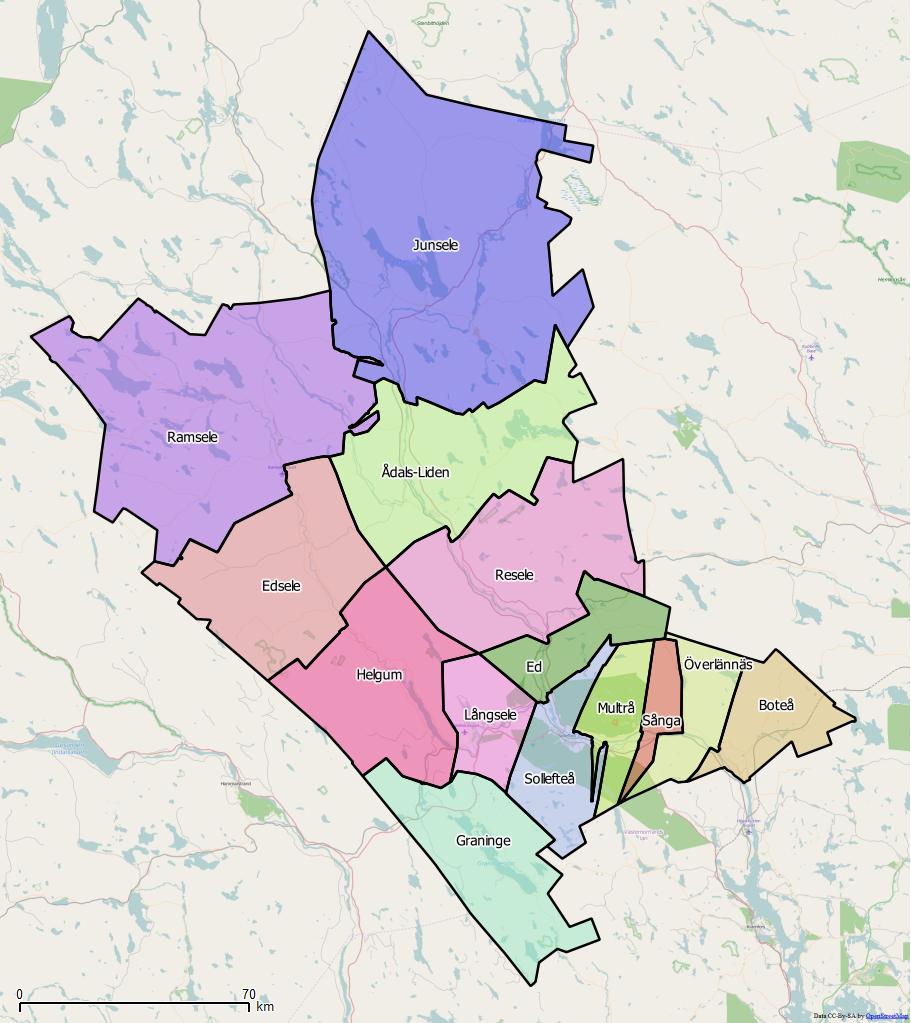 Distrikt i Sollefteå kommun