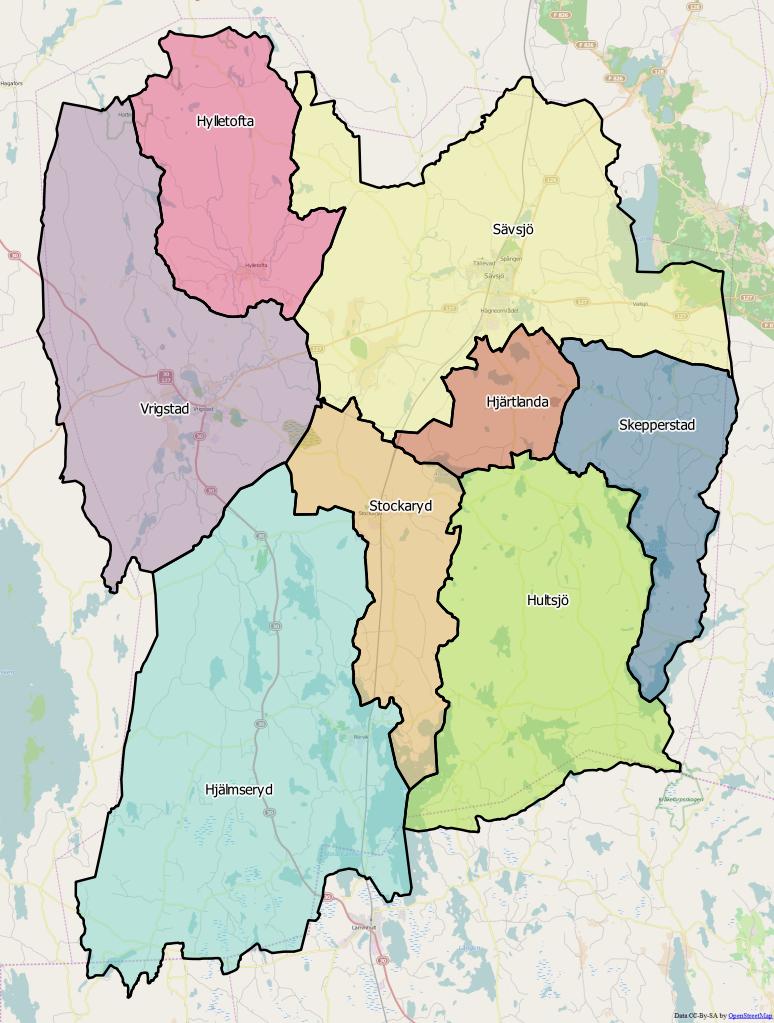 Distrikt i Sävsjö kommun