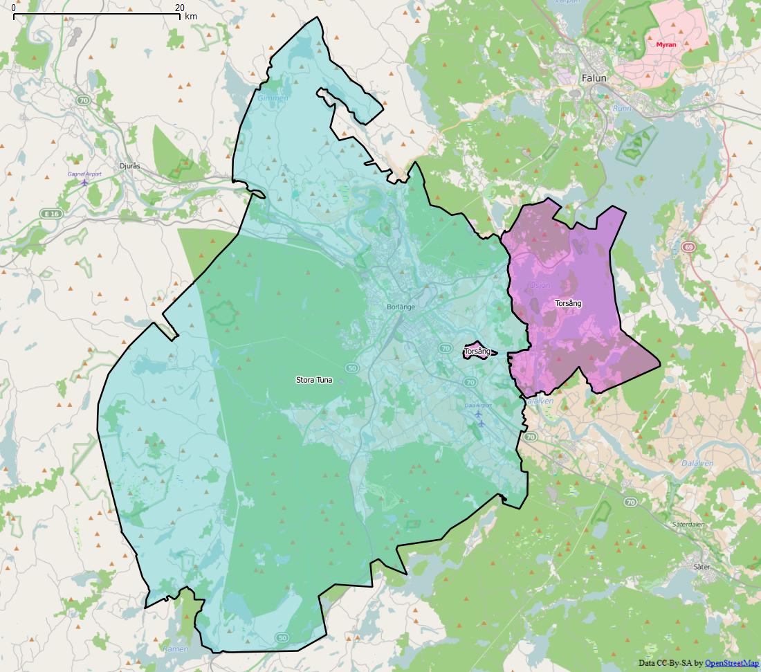 Distrikt i Boränge kommun