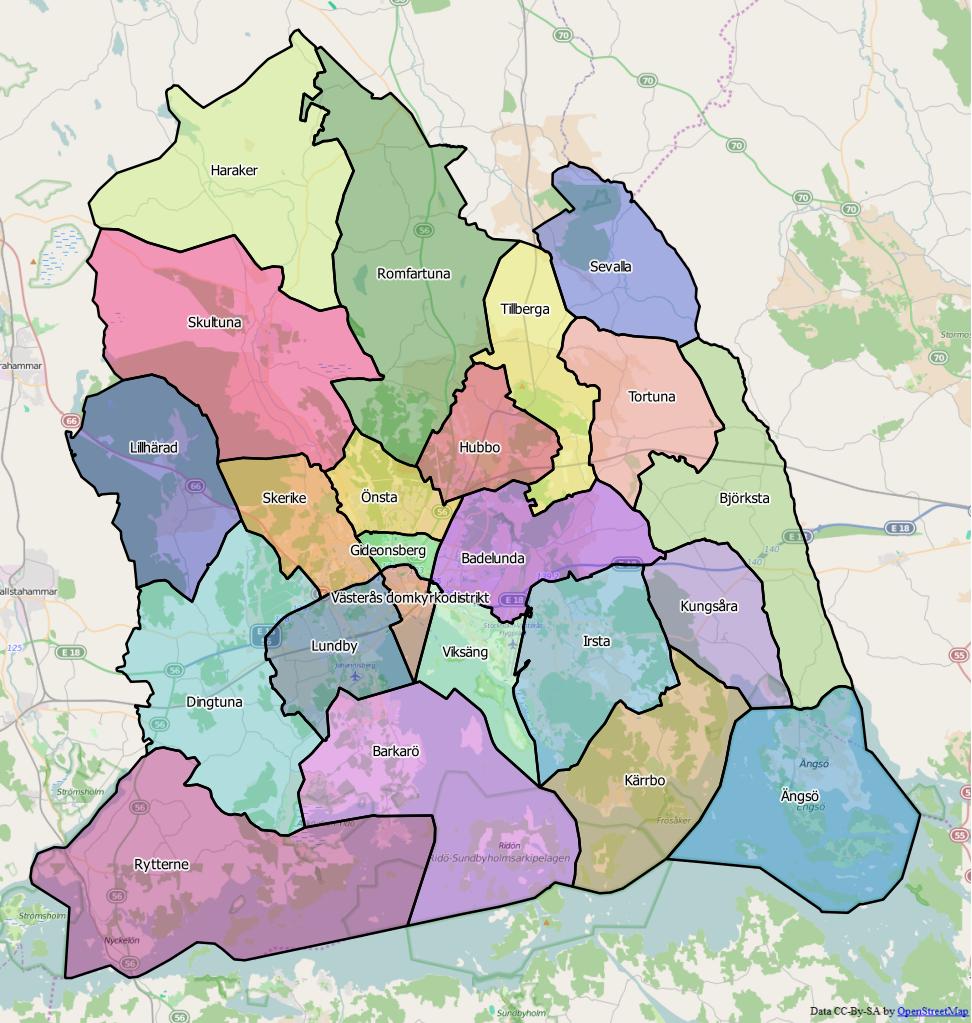 Distrikt i Västerås kommun