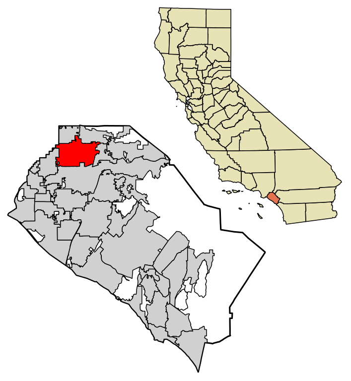 Fullerton city i Orange county i Kalifornien