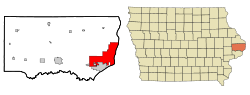 Clinton city i Clinton county i Iowa
