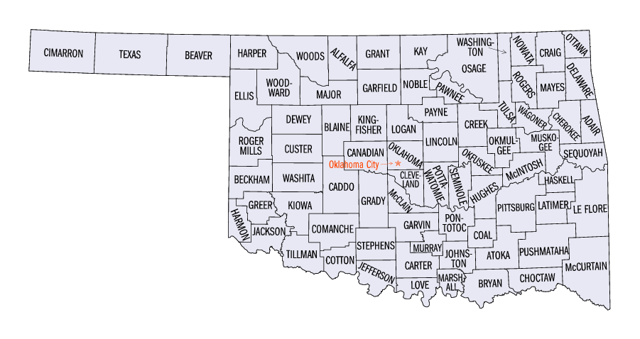 Counties i Oklaholma