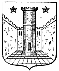 The coat of arms of Kexholm County from when it belonged to Sweden.